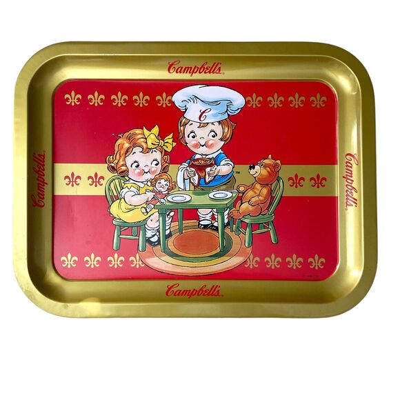 Vintage 1998 Campbell’s Kids Soup TV Tray – Teddy Bear Lunch 10.5×14 - Picture 2 of 5